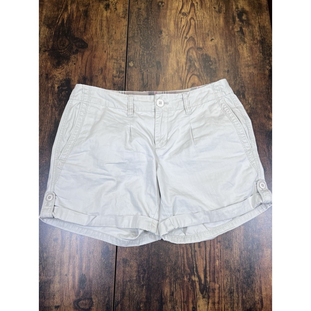 Eddie Bauer Shaw Fit Khaki Size 2 Short Shorts Tan Beige Summer Casual